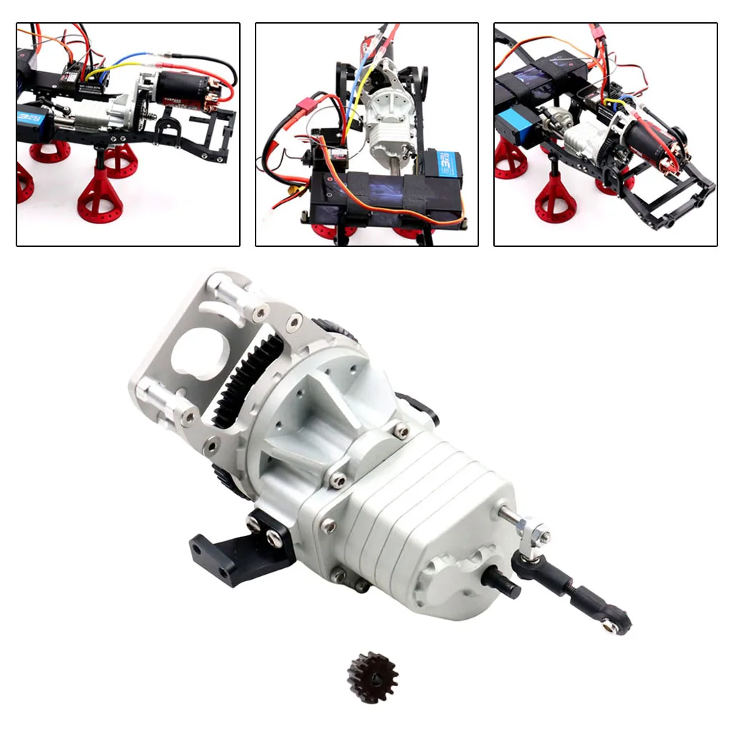 CNC Aluminum Metal Transmission Case Gear box with Steel Gear for Trail Finder 2 TF2 1/10th RC Crawler Car
CNC Aluminum Metal Transmission Case Gear box with Steel Gear for Trail Finder 2 TF2 1/10th RC Crawler Car