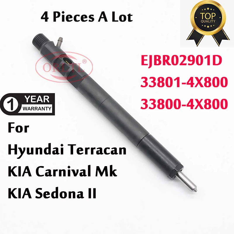 4PCS Common Rail Injector EJBR02901D New Injection Nozzle 33800-4X800 For Hyundai Terracan ejbr02901d 33801-4X800
4PCS Common Rail Injector EJBR02901D New Injection Nozzle 33800-4X800 For Hyundai Terracan ejbr02901d 33801-4X800