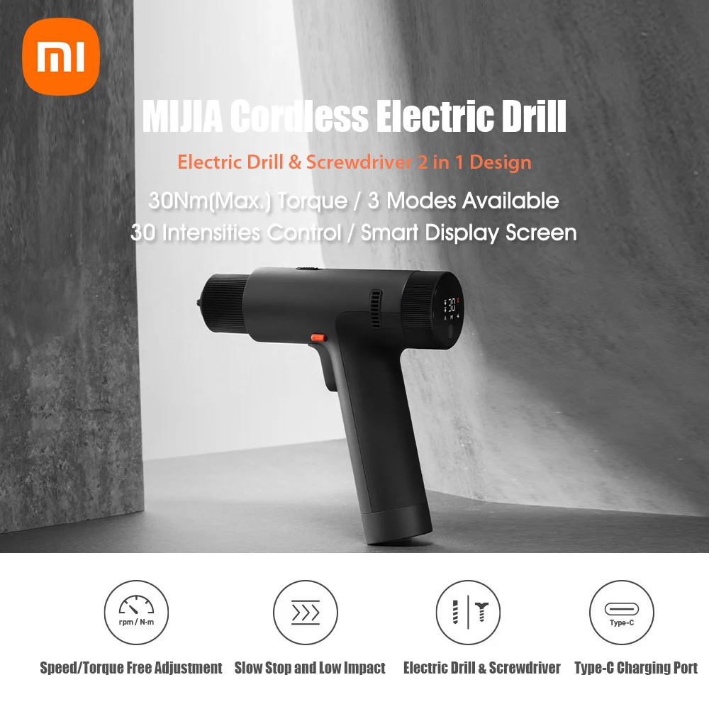 

Умная бесщеточная многофункциональная литиевая электрическая дрель Xiaomi Mijia, электроинструменты, Электрическая аккумуляторная отвертка 30 ...