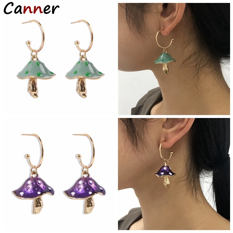 CANNER New Arrival Dreamy Cute Forest Mushroom Oil Stud Earrings Color Oil Earrings For Women Jewelry Accessories Pendientes 
CANNER New Arrival Dreamy Cute Forest Mushroom Oil Stud Earrings Color Oil Earrings For Women Jewelry Accessories Pendientes