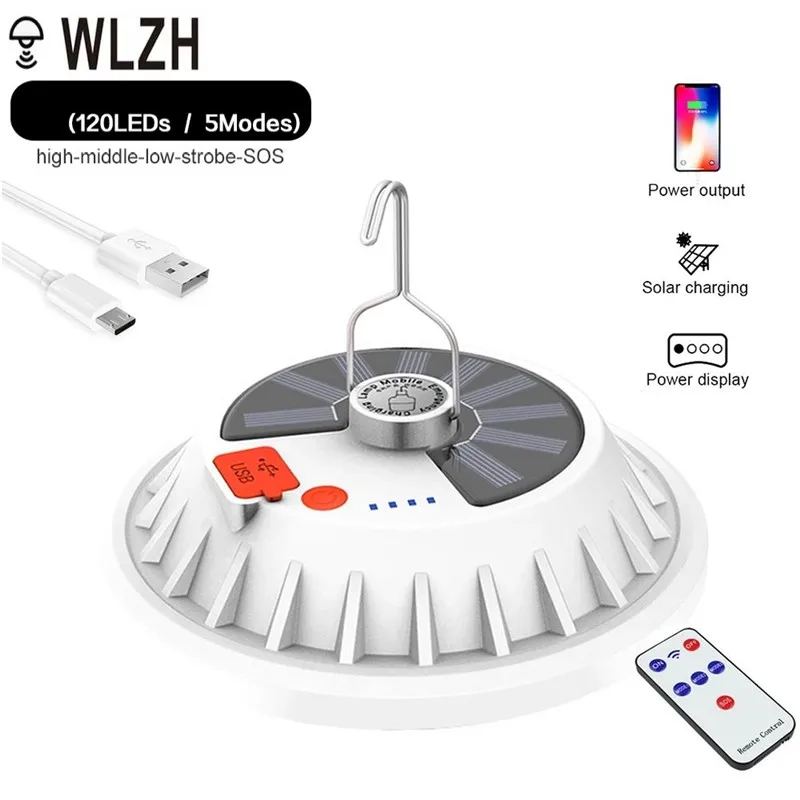 Переносной уличный фонарь на 120 светодиодов, лампа для кемпинга с дистанционным управлением, перезаряжаемая, на солнечной батарее, ночной р... 
Переносной уличный фонарь на 120 светодиодов, лампа для кемпинга с дистанционным управлением, перезаряжаемая, на солнечной батарее, ночной р...