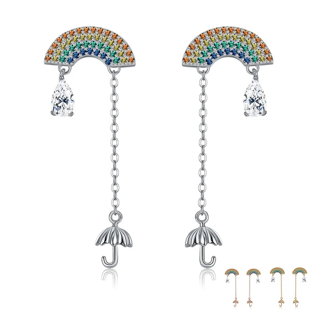 ZEMIOR 925 Sterling Silver Earring For Women Tassel Umbrella Water Drop Dangle Dazzling Cubic Zircon Rainbow Earring Jewelry
ZEMIOR 925 Sterling Silver Earring For Women Tassel Umbrella Water Drop Dangle Dazzling Cubic Zircon Rainbow Earring Jewelry