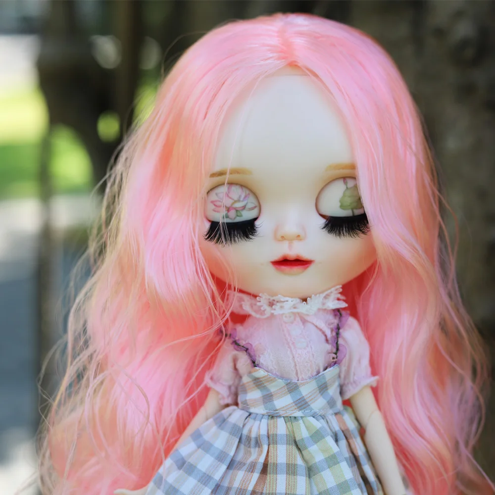 

Кукла Neo Blyth NBL 1/6 BJD с матовым лицом под заказ, кукла с большими глазами, искусственная шарнирная кукла с париком и окрашенными глазами S002