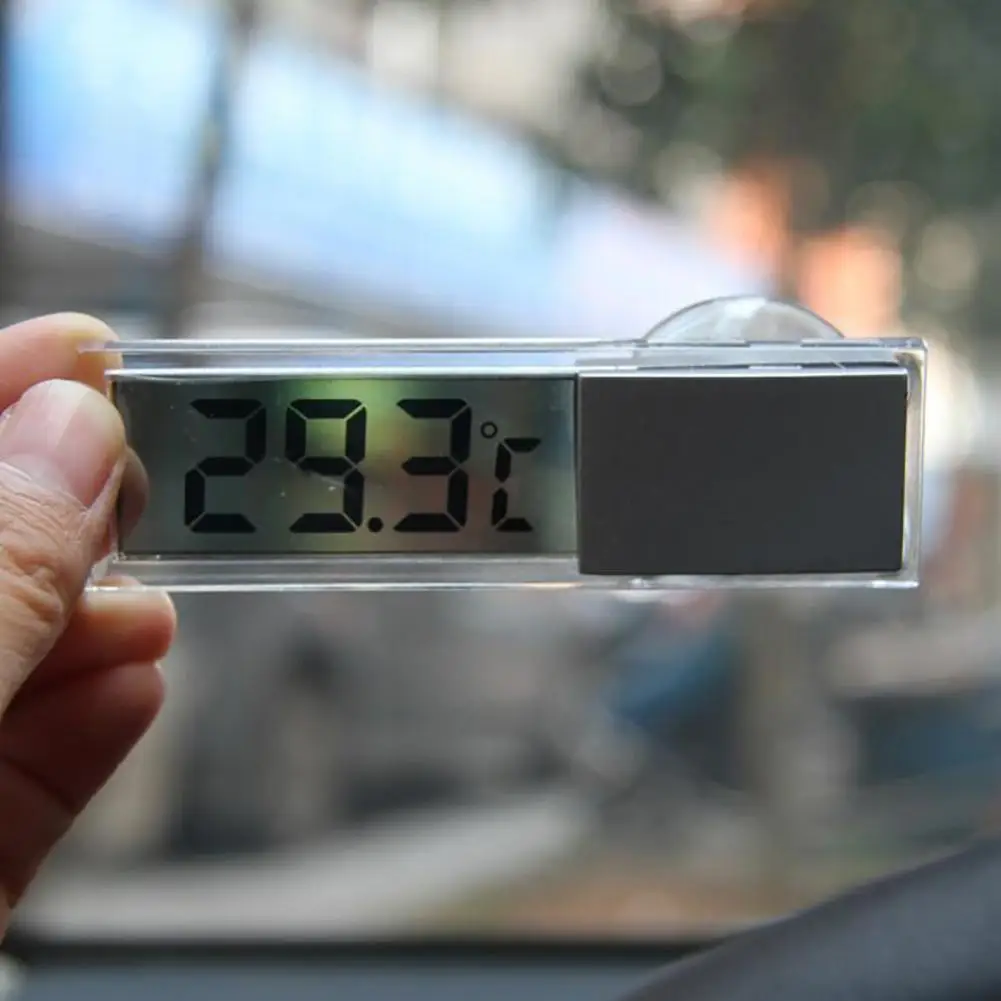 ЖК-дисплей цифровой Дисплей присоской автомобильный дома номер Температура метр