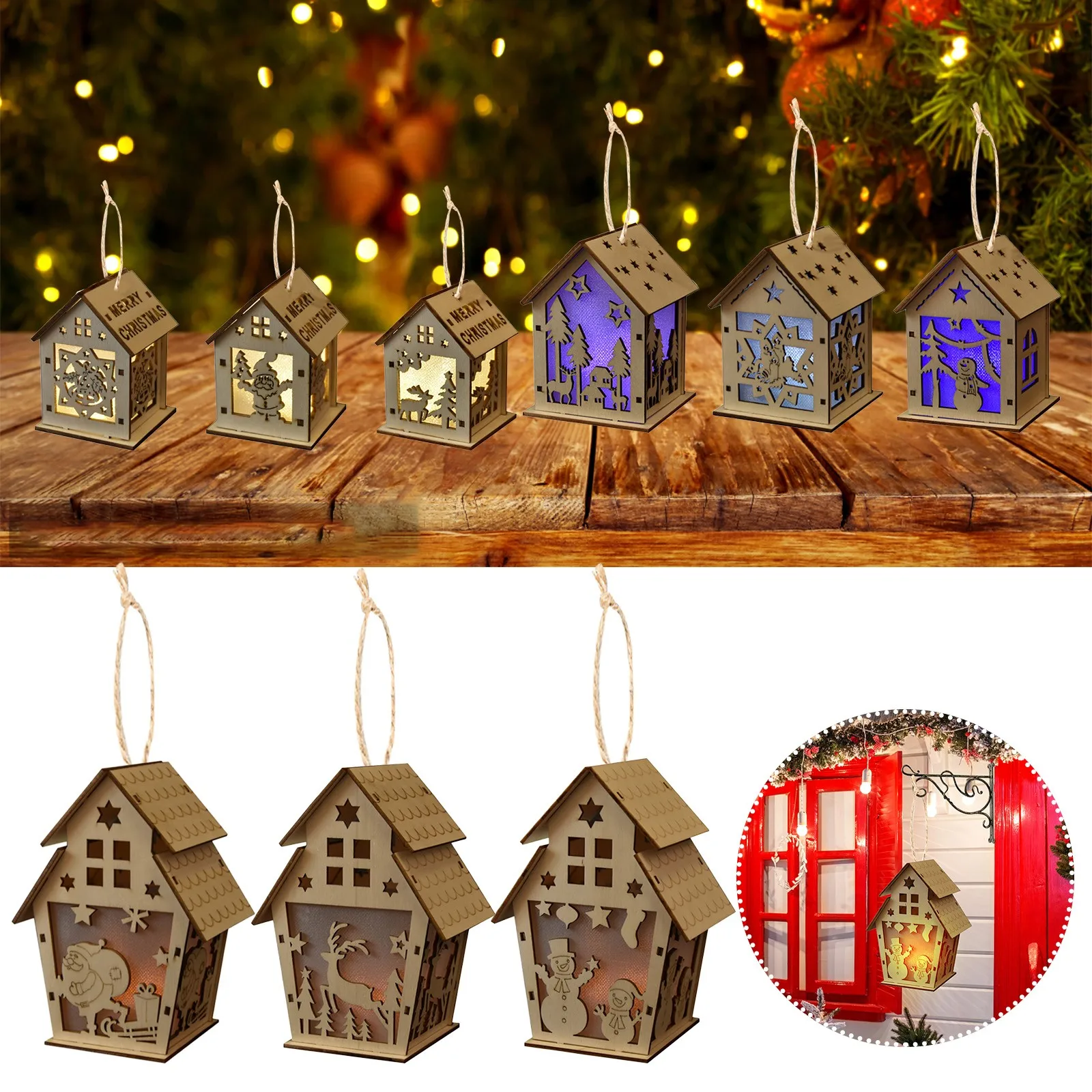 Christmas Decorations Wooden Pendants Diy Mini Christmas Tree Boxed Ornaments Illuminated Cabin Diy New Year Party Supplies
Christmas Decorations Wooden Pendants Diy Mini Christmas Tree Boxed Ornaments Illuminated Cabin Diy New Year Party Supplies