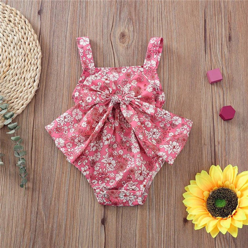 Baby fashion Romper, Girls Flower/Leopard Print Square Neck Sleeveless Bodysuit Playsuit with Big Bowknot for Summer
Baby fashion Romper, Girls Flower/Leopard Print Square Neck Sleeveless Bodysuit Playsuit with Big Bowknot for Summer