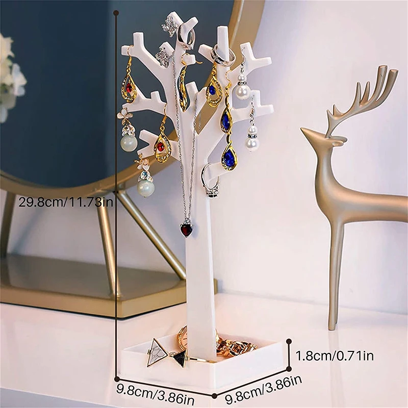Tree Jewelry Stand Trinket Tray Necklace Earring Bracelet Holder Organizer for Holiday Wedding Home Displays Christmas
Tree Jewelry Stand Trinket Tray Necklace Earring Bracelet Holder Organizer for Holiday Wedding Home Displays Christmas