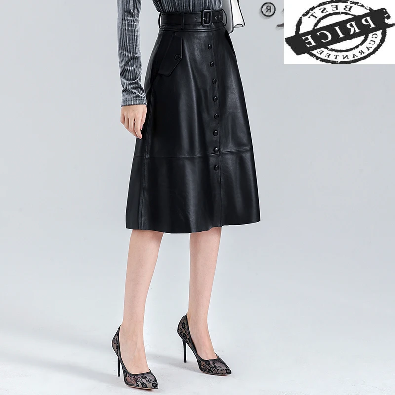 100% Sheepskin Leather Skirt Women High Waist Skirt Korean Style Midi Woman Skirts Spring Autumn 2021 Jupe Femme LW52aa
100% Sheepskin Leather Skirt Women High Waist Skirt Korean Style Midi Woman Skirts Spring Autumn 2021 Jupe Femme LW52aa