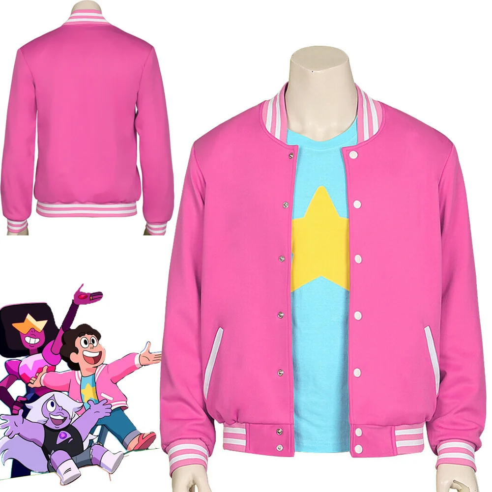 HOT! Movie Steven Universe Quartz cosplay Men Baseball uniform Unisex Coat T-Shirt Jacket Tee Top T Shirt Halloween Costumes
HOT! Movie Steven Universe Quartz cosplay Men Baseball uniform Unisex Coat T-Shirt Jacket Tee Top T Shirt Halloween Costumes