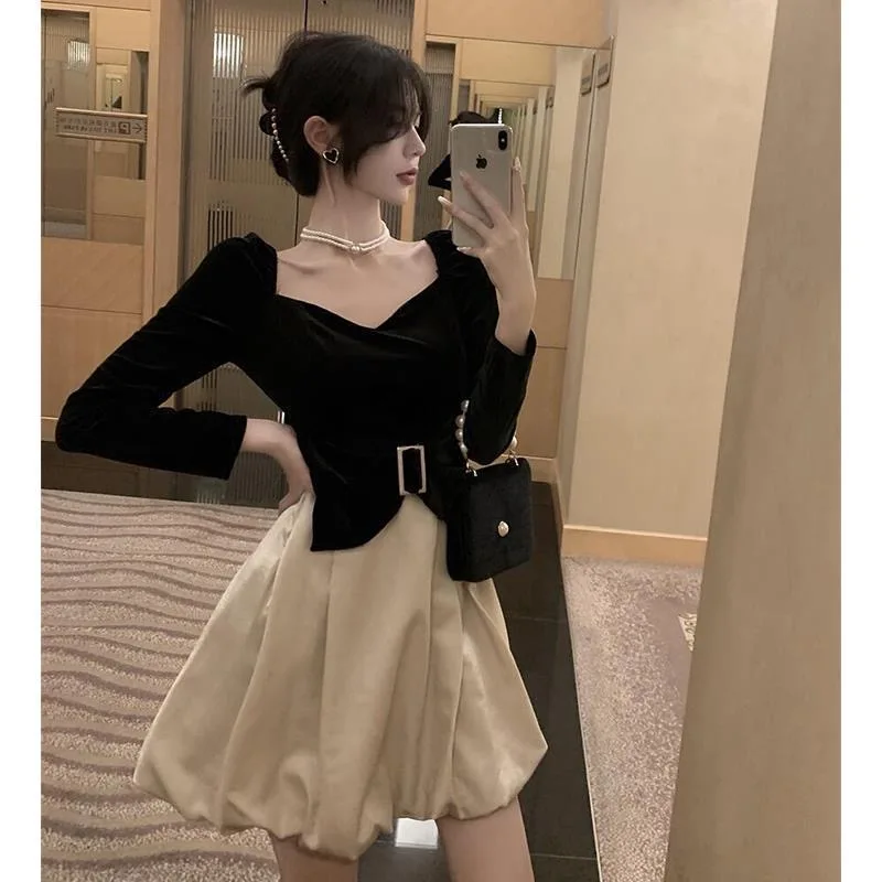 Зима 2022 Весна Ретро платье с квадратным вырезом Осень однотонное ТРАПЕЦИЕВИДНОЕ украшение с бантом одежда для девочек с длинными рукавами
Зима 2022 Весна Ретро платье с квадратным вырезом Осень однотонное ТРАПЕЦИЕВИДНОЕ украшение с бантом одежда для девочек с длинными рукавами