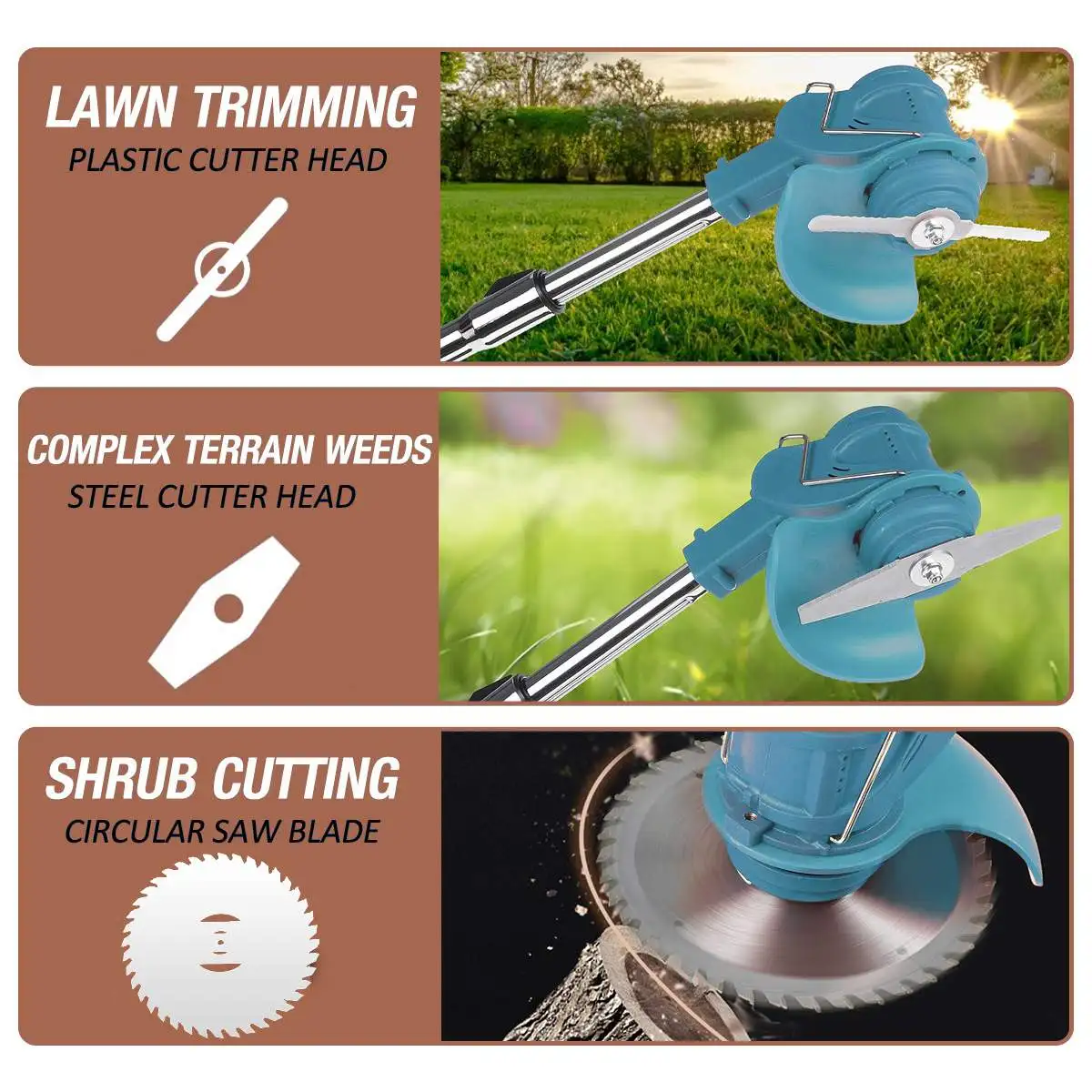 12V/21V Electric Lawn Mower Cordless Grass Hedge Trimmer with Li-Ion Battery Adjustable Handheld Garden Tool For Makita Battery
12V/21V Electric Lawn Mower Cordless Grass Hedge Trimmer with Li-Ion Battery Adjustable Handheld Garden Tool For Makita Battery