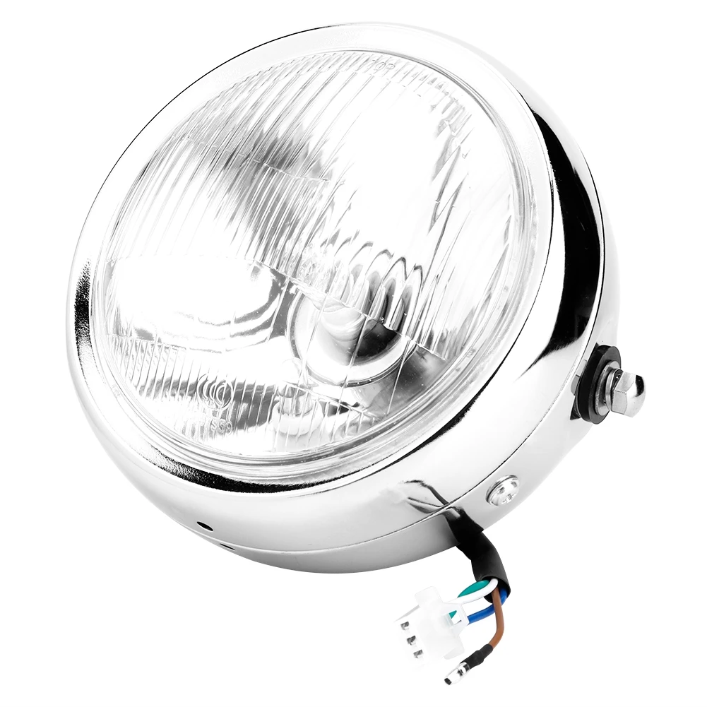 Universal Motorcycle Retro Silver Shell White Lens Headlamp Front Headlight for GN125
Universal Motorcycle Retro Silver Shell White Lens Headlamp Front Headlight for GN125