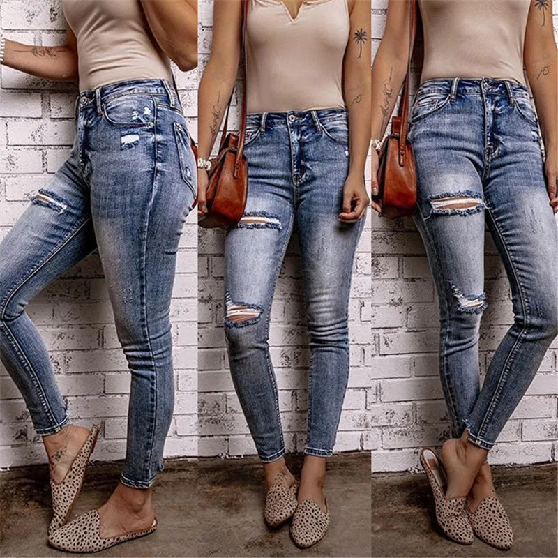 2020 Fall New Retro Style Woman Ripped Bleached Jeans Street Casual Slim Sexy Denim Pencil Pants Stretchable Trousers S-2XL
2020 Fall New Retro Style Woman Ripped Bleached Jeans Street Casual Slim Sexy Denim Pencil Pants Stretchable Trousers S-2XL