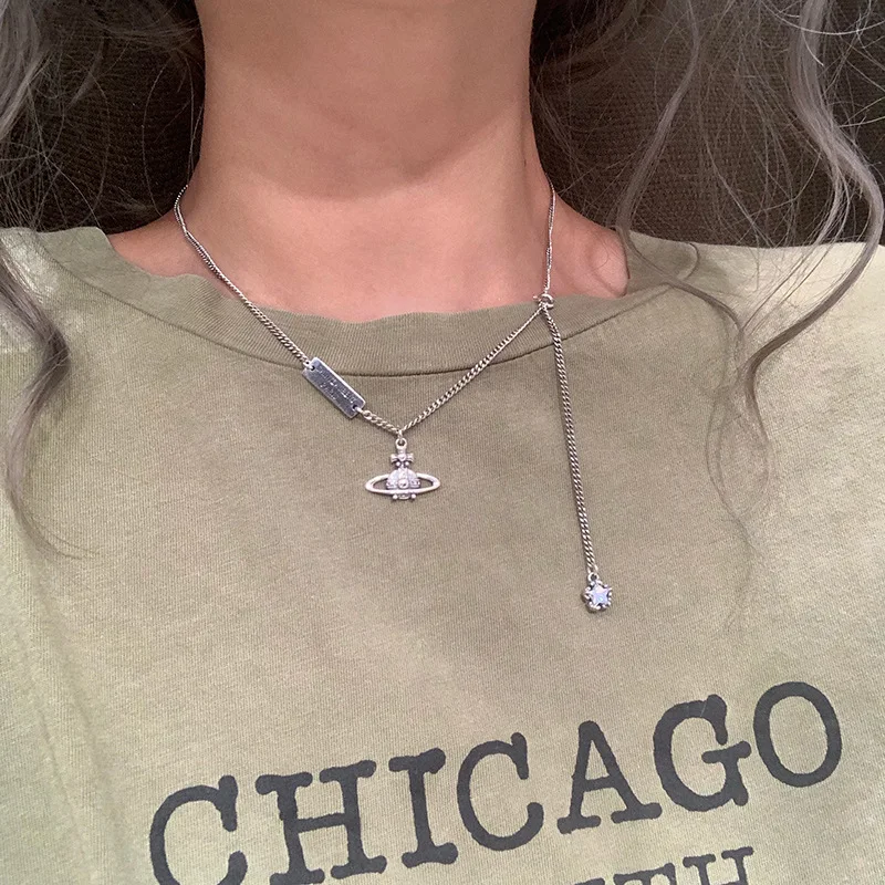 LIVVY Fine jelwery Planet Star Pendant Necklace For Women Gift Exquisite Clavicle Chain Fashion Jewelry
LIVVY Fine jelwery Planet Star Pendant Necklace For Women Gift Exquisite Clavicle Chain Fashion Jewelry