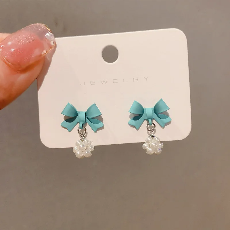 New Arrival Sky Blue Bowknot Stud Earrings Pearl Earrings Woman Girl Earrings Sweet Elegant Blue Earrings Jewelry 925 Silver
New Arrival Sky Blue Bowknot Stud Earrings Pearl Earrings Woman Girl Earrings Sweet Elegant Blue Earrings Jewelry 925 Silver