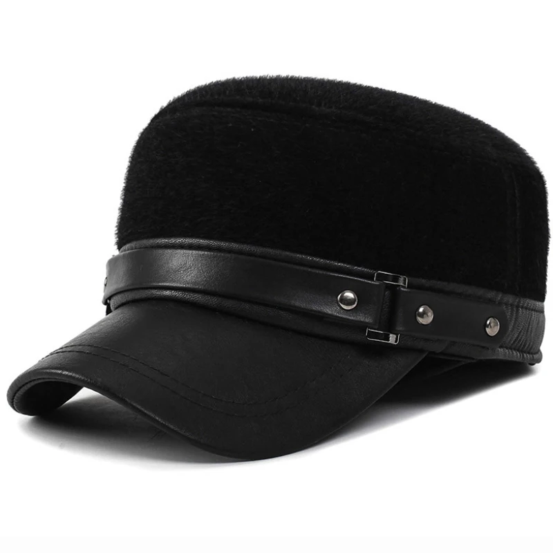 Теплая плотная Мужская зимняя шапка, Кепка из искусственного меха норки, мужская кожаная бейсболка с козырьком, кепка с плоским верхом, арме... 
Теплая плотная Мужская зимняя шапка, Кепка из искусственного меха норки, мужская кожаная бейсболка с козырьком, кепка с плоским верхом, арме...