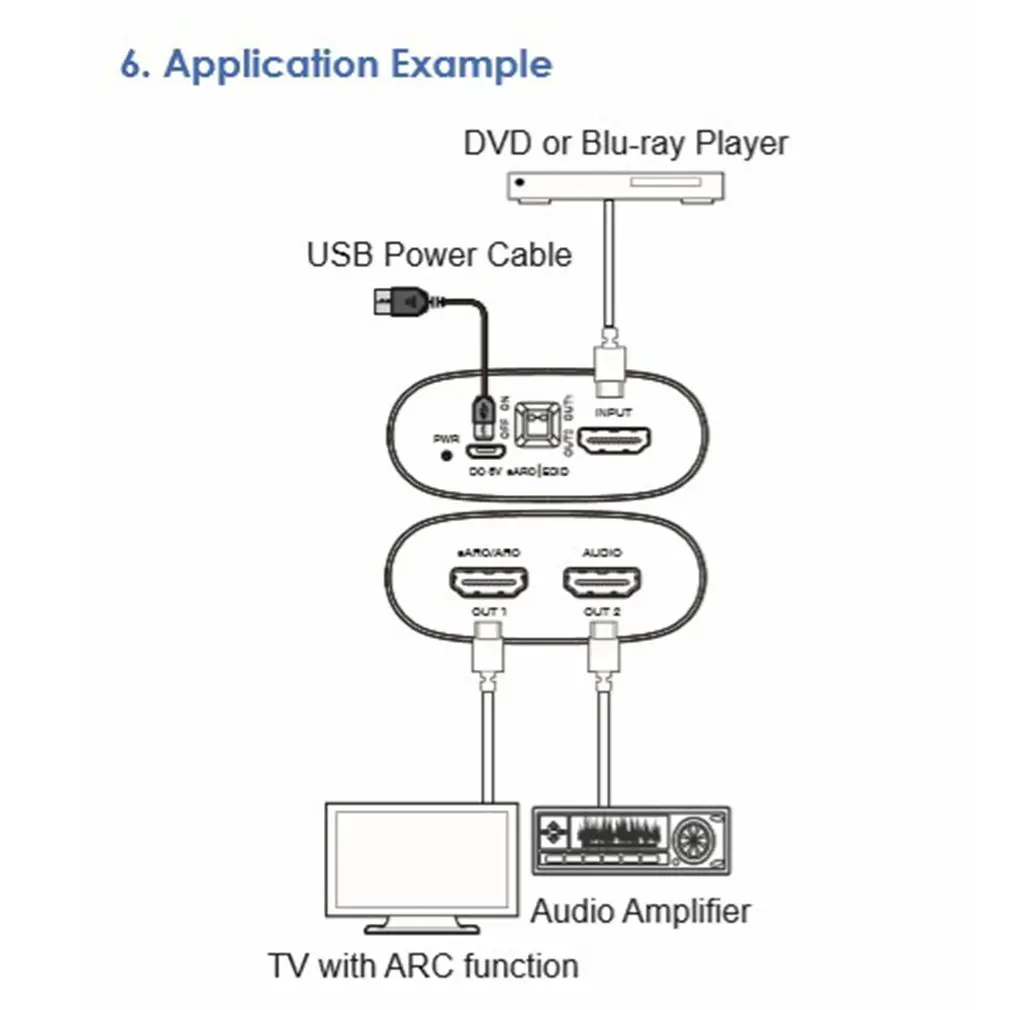 18Gbps Audio Extractor Arc Earc Splitter Adapter HDMI-compatible To Audio Extractor For Amplifier Soundbar Speaker HDTV
18Gbps Audio Extractor Arc Earc Splitter Adapter HDMI-compatible To Audio Extractor For Amplifier Soundbar Speaker HDTV