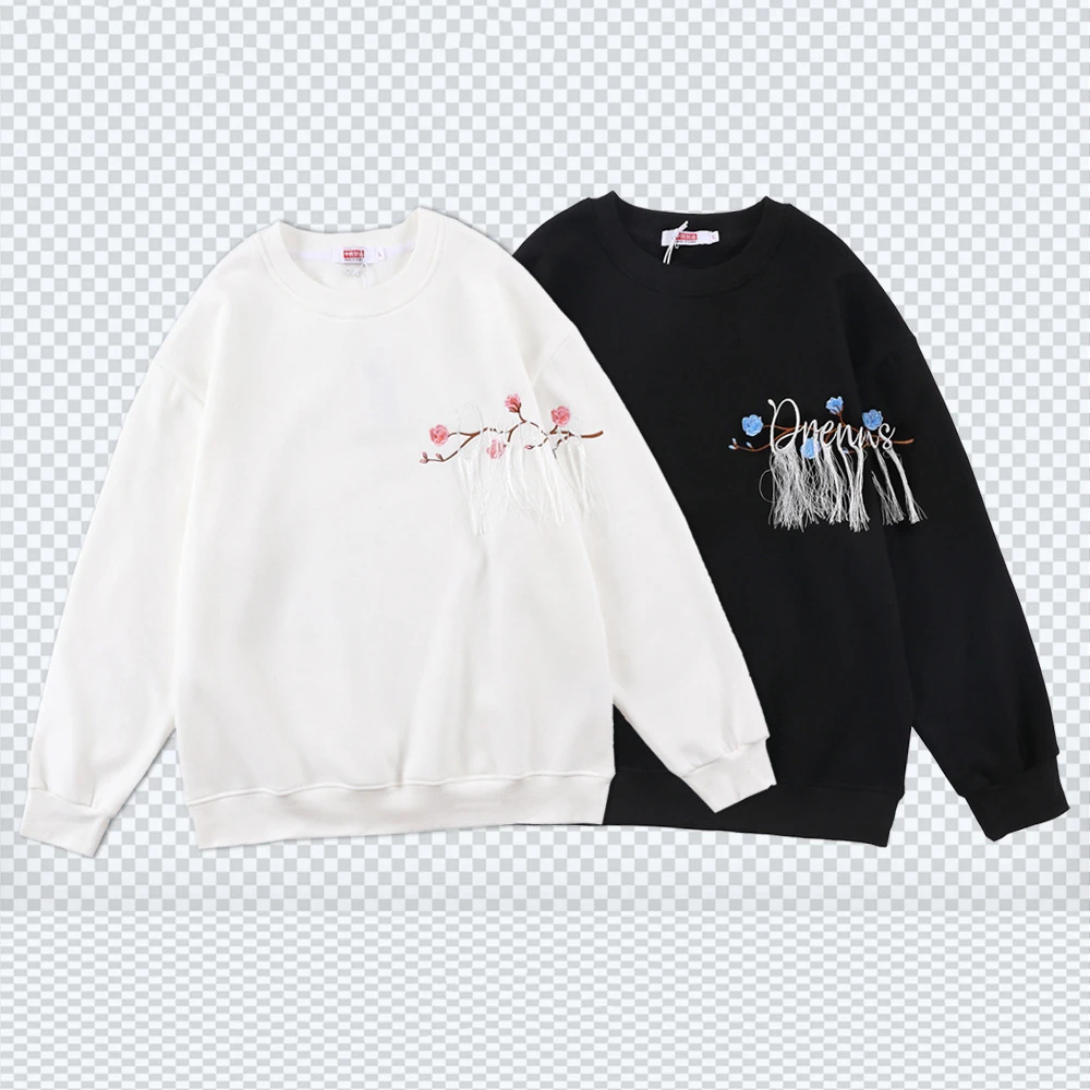 Fleece Pullover Hoodie Winter National Tide Flower Embroidery Student Jacket Loose Long-sleeved Plus Velvet Round Neck Hoodie
Fleece Pullover Hoodie Winter National Tide Flower Embroidery Student Jacket Loose Long-sleeved Plus Velvet Round Neck Hoodie