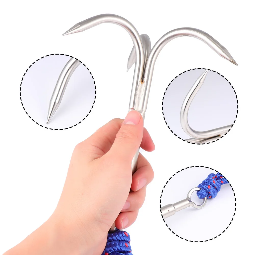 20M 3-claws Grappling Hook Steel Carabiner Climbing Safety Rope Cord Life-Saving Emergency Escape Rope for Outdoor Climbing Anch
20M 3-claws Grappling Hook Steel Carabiner Climbing Safety Rope Cord Life-Saving Emergency Escape Rope for Outdoor Climbing Anch