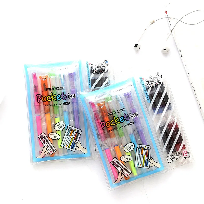 Candy color cartoon 5pcs fountain pen set 0.38/0.5mm for Kids Student office stationery School Supplies ink pens for writing
Candy color cartoon 5pcs fountain pen set 0.38/0.5mm for Kids Student office stationery School Supplies ink pens for writing