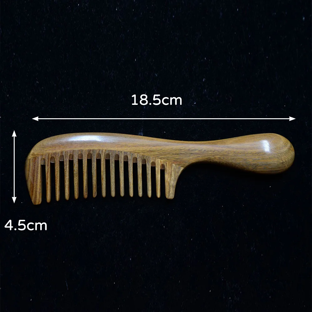 Streamline Design Handmade Natural Green Sandalwood Hair Combs-Anti-Static Sandalwood Scent Multifunctional Comb 1pc
Streamline Design Handmade Natural Green Sandalwood Hair Combs-Anti-Static Sandalwood Scent Multifunctional Comb 1pc
