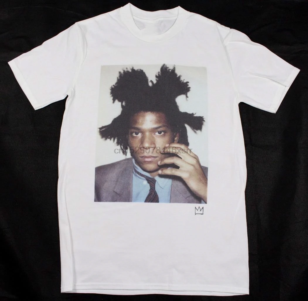 Джинсовая белая футболка Michel Basquiat S Xxxl Art Pop Warhol Abstract Keith Haring 100% хлопок короткий