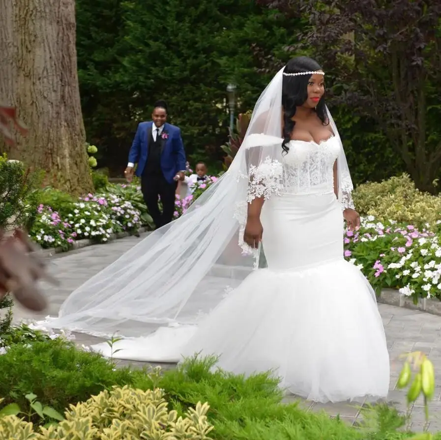 Plus Size African Mermaid Wedding Dresses Straps Off The Shoulder Long Bridal Dress Appliques Lace Simple Cheap Tulle Wedding
Plus Size African Mermaid Wedding Dresses Straps Off The Shoulder Long Bridal Dress Appliques Lace Simple Cheap Tulle Wedding