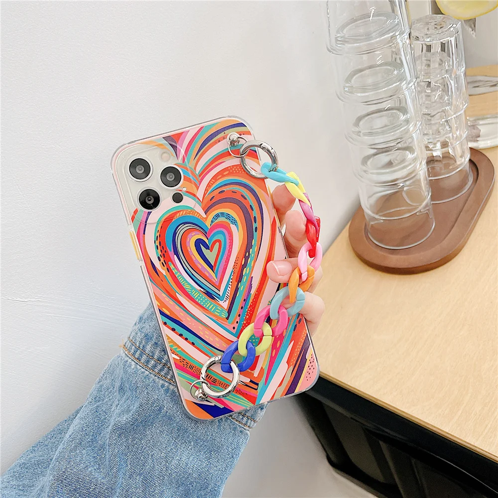 Graffiti art rainbow Love heart bracelet Phone Case For iPhone 12 11 Pro Max 7 8 Plus SE 2020 XR X XS Max colorful chain Cover
Graffiti art rainbow Love heart bracelet Phone Case For iPhone 12 11 Pro Max 7 8 Plus SE 2020 XR X XS Max colorful chain Cover