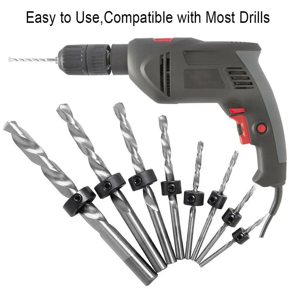 9Pcs 3-16mm Drill Bit Depth Stop Collars Woodworking Tenon Clamp Ring Positioner Locator 1pc Hex Wrench Power Tool Parts
9Pcs 3-16mm Drill Bit Depth Stop Collars Woodworking Tenon Clamp Ring Positioner Locator 1pc Hex Wrench Power Tool Parts