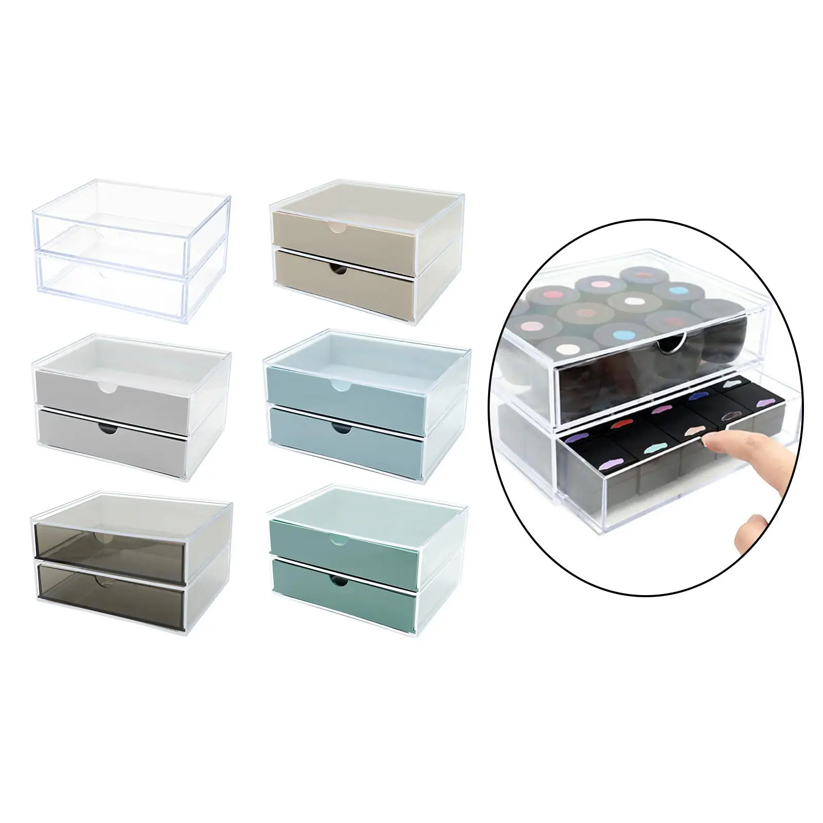 Acrylic Powder-proof Nail Polish Organizer 2 Layers Makeup Case Storage Box Organizer
Acrylic Powder-proof Nail Polish Organizer 2 Layers Makeup Case Storage Box Organizer
