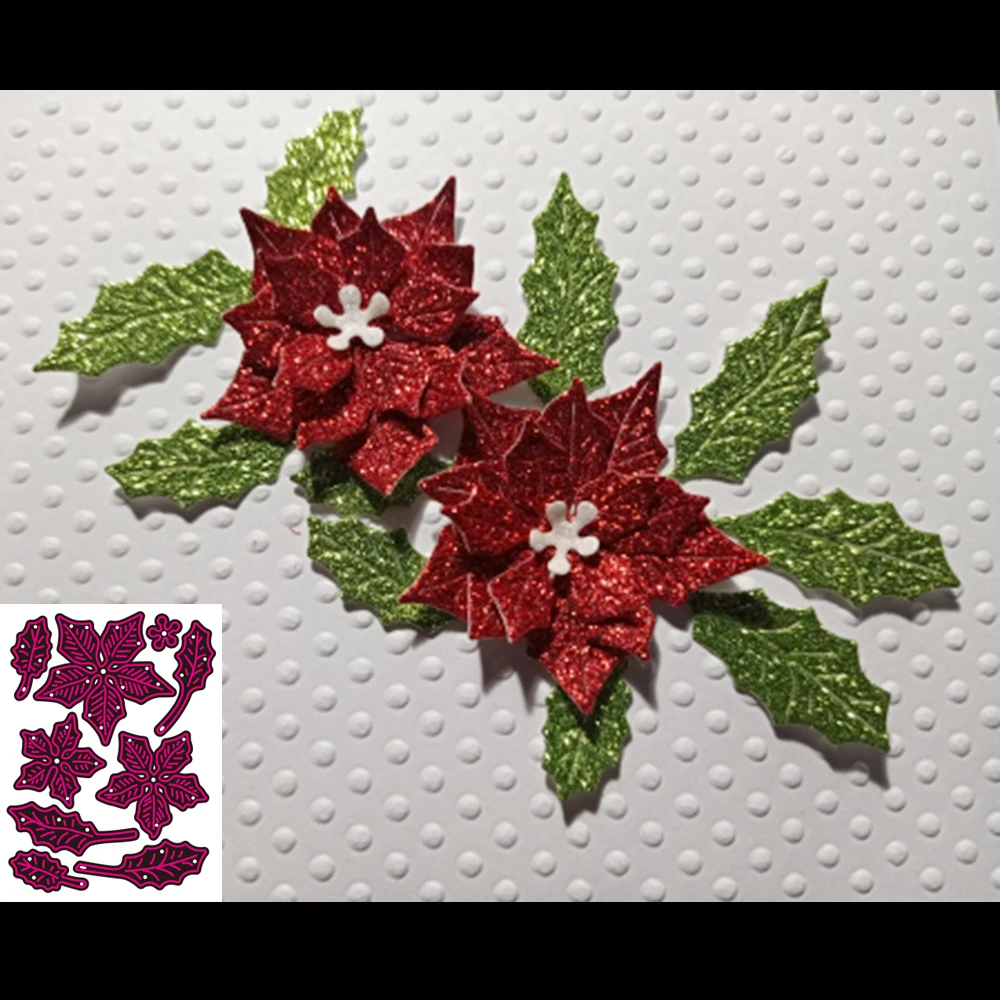 New Maple leaves with Christmas flowers Metal Cutting Dies Decorative DIY Scrapbooking Steel Craft Die Cut Embossing Paper
New Maple leaves with Christmas flowers Metal Cutting Dies Decorative DIY Scrapbooking Steel Craft Die Cut Embossing Paper