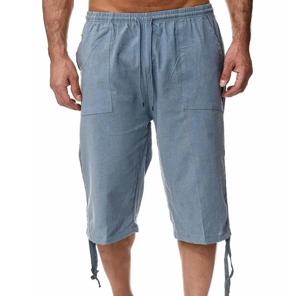 Men Pants Capri Solid Color Stylish Loose Drawstring Multi Pockets Straight Leg Fashion Casual Sports Sweatpants Summer
Men Pants Capri Solid Color Stylish Loose Drawstring Multi Pockets Straight Leg Fashion Casual Sports Sweatpants Summer
