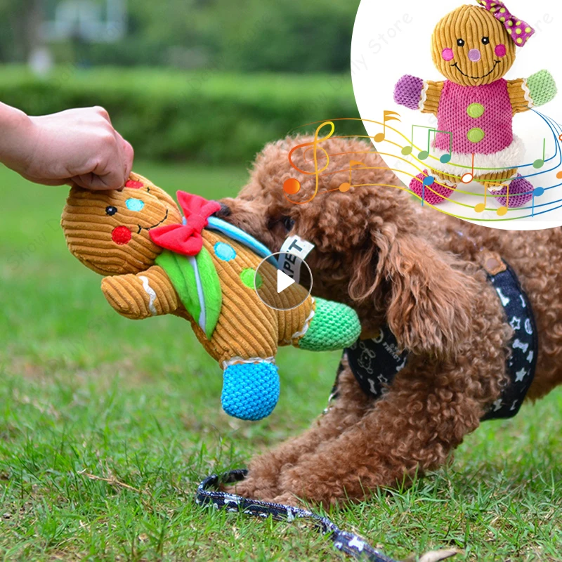 Big Gingerbread Man Pet Christmas Toy Sound Plush Bite Resistant Interactive Cartoon Dog Toy Pet Supplies Christmas Gift For Dog
Big Gingerbread Man Pet Christmas Toy Sound Plush Bite Resistant Interactive Cartoon Dog Toy Pet Supplies Christmas Gift For Dog