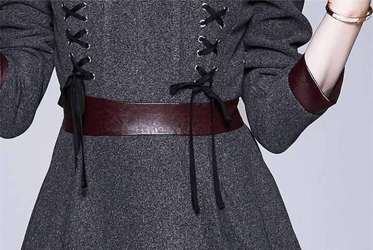 Spring High Quality New Women's Splicing Pu Leather Round Collar Dress Long Sleeves Lace Up OL Women Fashion Slim Dresses 2020
Spring High Quality New Women's Splicing Pu Leather Round Collar Dress Long Sleeves Lace Up OL Women Fashion Slim Dresses 2020