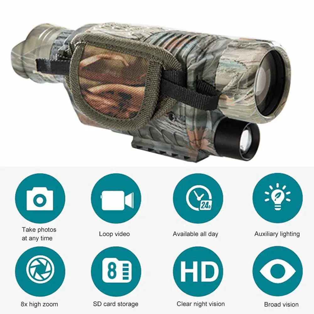 ZIYOUHU 5X40 Infrared Digital Monocular Night Vision Telescope Video Camera High Magnification with Video Photograph Function
ZIYOUHU 5X40 Infrared Digital Monocular Night Vision Telescope Video Camera High Magnification with Video Photograph Function