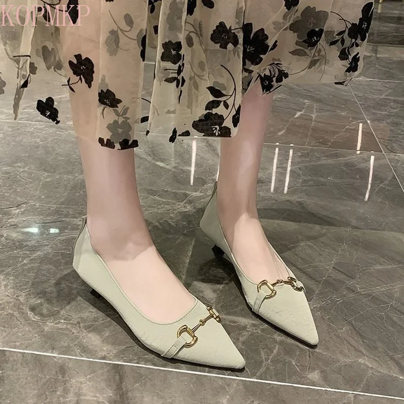 Женские туфли на шпильках в Корейском стиле, туфли на высоком каблуке с закрытым носком, подчеркивают сочетание
Женские туфли на шпильках в Корейском стиле, туфли на высоком каблуке с закрытым носком, подчеркивают сочетание