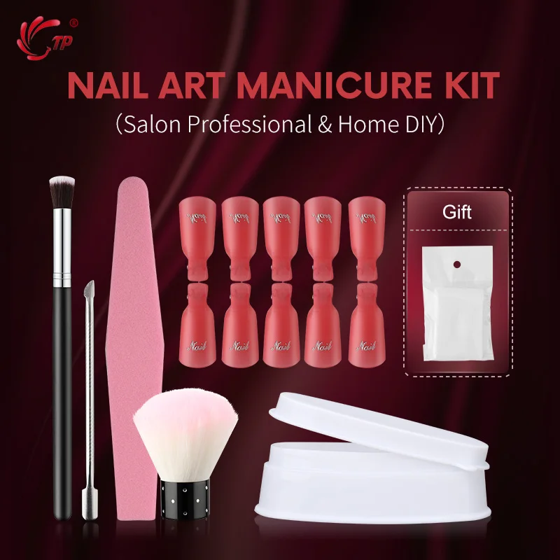 TP 22pcs Dip Powder Tool Kit French Manicure Nail Brush 2-Sided Nail Files Dipping Powder Tray Remover Soaker Pusher Starter Set
TP 22pcs Dip Powder Tool Kit French Manicure Nail Brush 2-Sided Nail Files Dipping Powder Tray Remover Soaker Pusher Starter Set