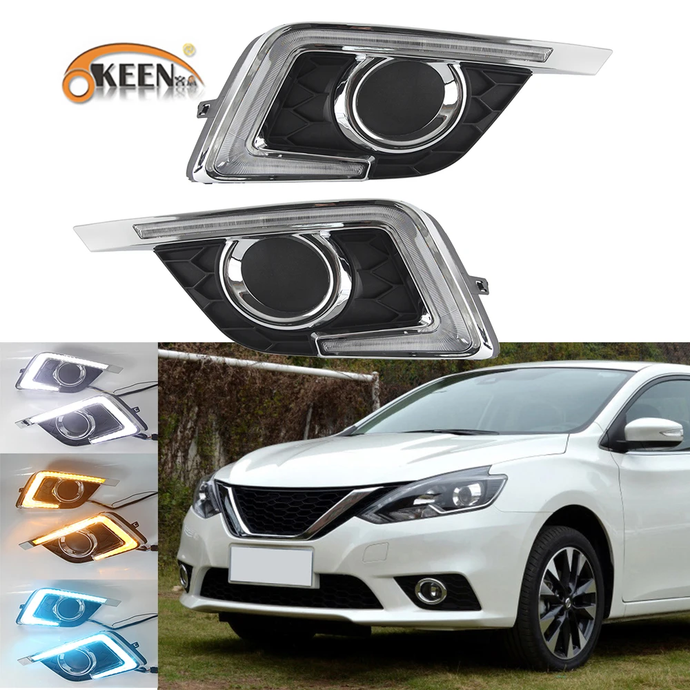 OKEEN 2 шт. Автомобильный светодиодный светильник дневного света для Nissan Sentra Sylphy 2016 2017 2018 2019 Дневной светильник противотуманная фара с поворотным сигналом светильник
OKEEN 2 шт. Автомобильный светодиодный светильник дневного света для Nissan Sentra Sylphy 2016 2017 2018 2019 Дневной светильник противотуманная фара с поворотным сигналом светильник