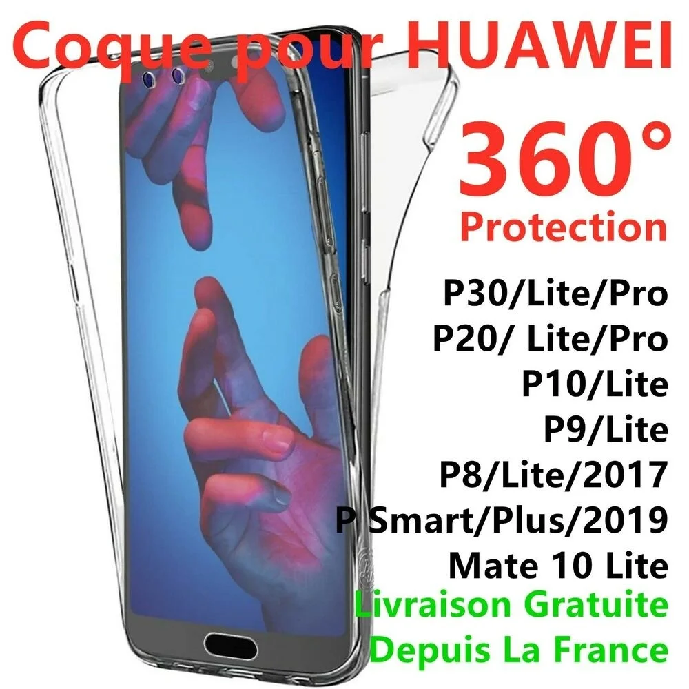 Pour For Huawei P8/P10/P20/P30/P40 PRO Etui Coque Silicone 360 Intégral transparent
Pour For Huawei P8/P10/P20/P30/P40 PRO Etui Coque Silicone 360 Intégral transparent