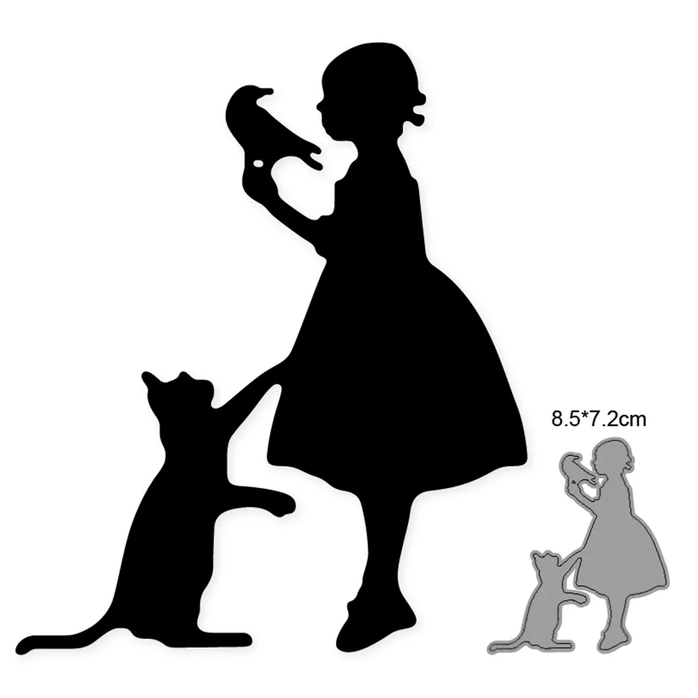 Craft dies metal cutting dies cut die mold Girl Cat Bird Decoration Scrapbook paper craft knife mould blade punch stencils dies
Craft dies metal cutting dies cut die mold Girl Cat Bird Decoration Scrapbook paper craft knife mould blade punch stencils dies