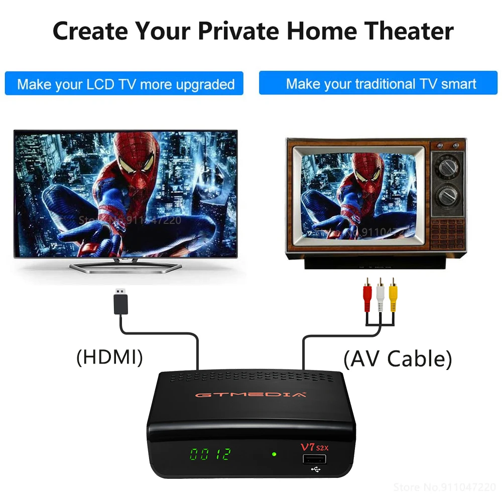 GTMedia V7S2X Satellite TV Receiver 1080P HD DVB-S2 S2X Tuner With USB WIFI Youtube Ccam For GT MEDIA Freesat V7S HD Receptor
GTMedia V7S2X Satellite TV Receiver 1080P HD DVB-S2 S2X Tuner With USB WIFI Youtube Ccam For GT MEDIA Freesat V7S HD Receptor