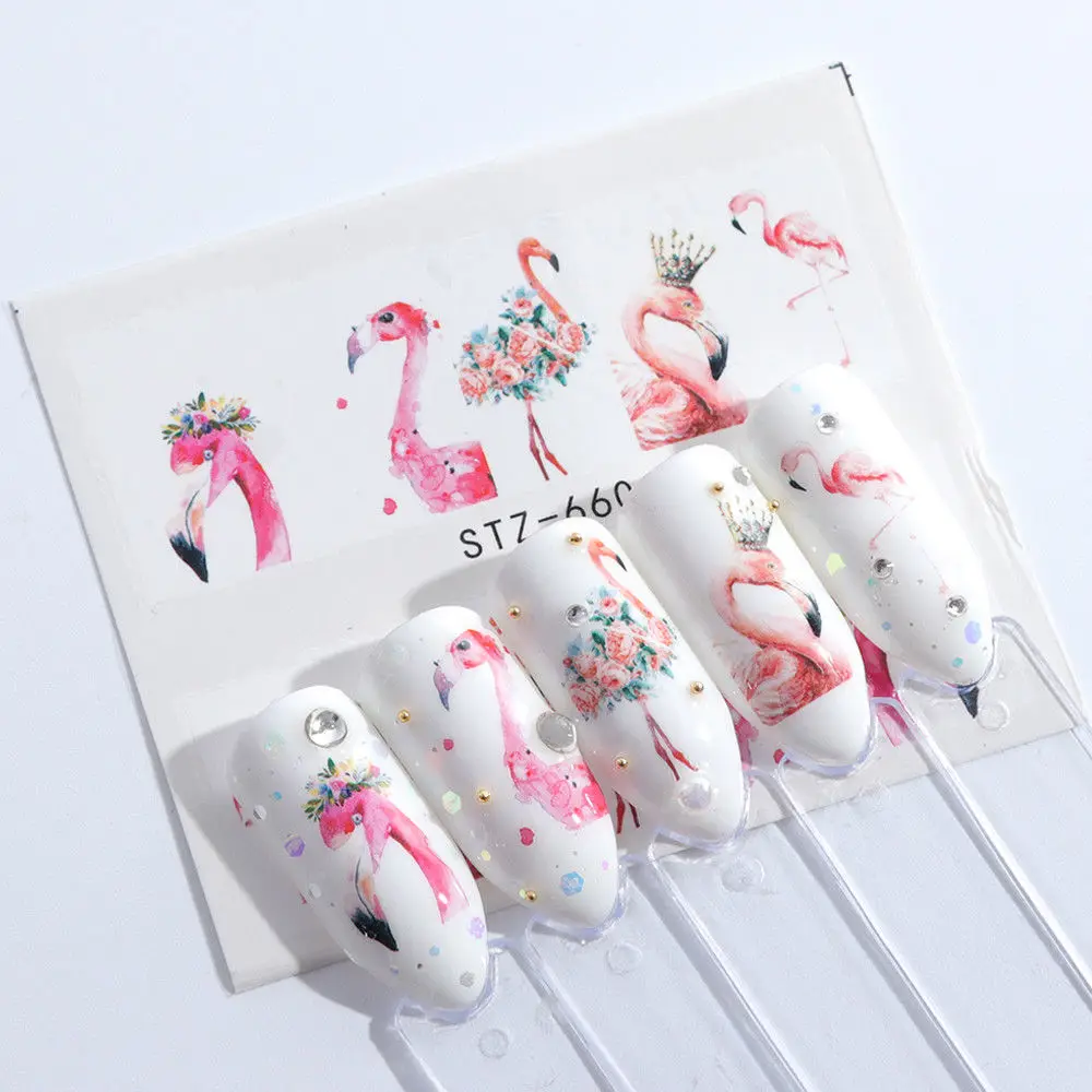 1pcs Nail Stickers Water Transfer Sticker Cartoon Flamingo Cute Animal Designs Nail Art Slider Manicure Decoration
1pcs Nail Stickers Water Transfer Sticker Cartoon Flamingo Cute Animal Designs Nail Art Slider Manicure Decoration
