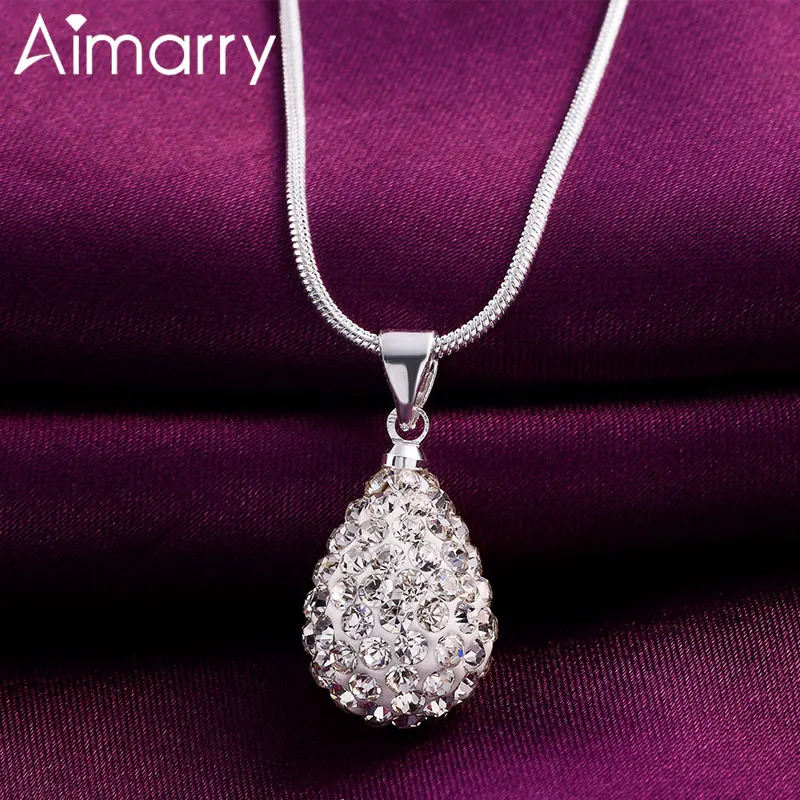 Aimarry 925 Sterling Silver Snake Chain AAA Zircon Drop-Shaped Pendant Necklace For Women Birthday Wedding Gifts Fashion Jewelry
Aimarry 925 Sterling Silver Snake Chain AAA Zircon Drop-Shaped Pendant Necklace For Women Birthday Wedding Gifts Fashion Jewelry