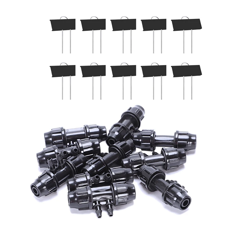 10 Pcs 11/8 Inch To 7/4 Inch Mini Irrigation Tubing Drip Irrigator & 10Pcs Home Garden Insertion Label Plants Marker
10 Pcs 11/8 Inch To 7/4 Inch Mini Irrigation Tubing Drip Irrigator & 10Pcs Home Garden Insertion Label Plants Marker
