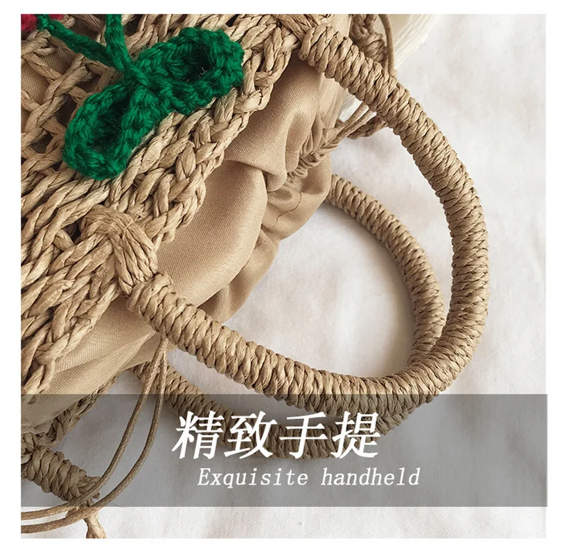 Cherry Straw Woven Bag Female Cute Seaside Vacation Beach Bag One Shoulder Diagonal Small Fresh One Shoulder Woven Female Bag
Cherry Straw Woven Bag Female Cute Seaside Vacation Beach Bag One Shoulder Diagonal Small Fresh One Shoulder Woven Female Bag