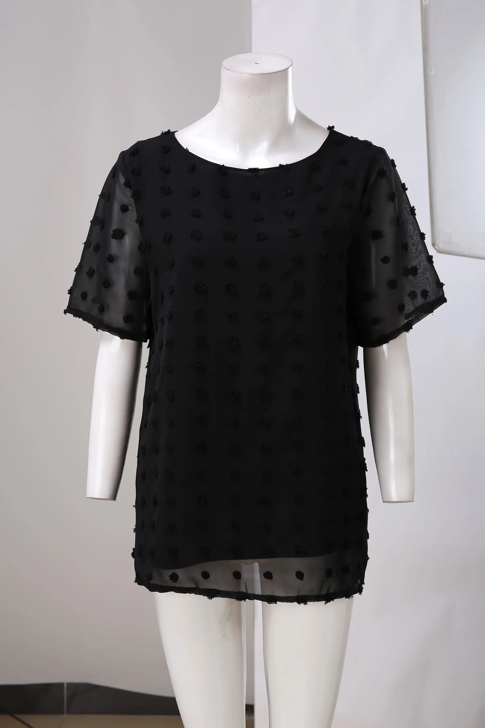 Chiffon Dot Blouse Summer Boho Top Short Sleeve Casual Tops Blusas Femme Shirts Young Lady
Chiffon Dot Blouse Summer Boho Top Short Sleeve Casual Tops Blusas Femme Shirts Young Lady