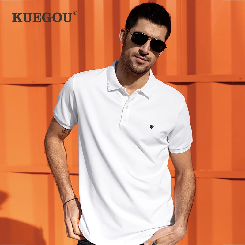KUEGOU 2022 Summer Cotton Embroidery White Polo Shirt Men Fashions Short Sleeve Slim Fit Poloshirt Male Clothes Brands Top 90029
KUEGOU 2022 Summer Cotton Embroidery White Polo Shirt Men Fashions Short Sleeve Slim Fit Poloshirt Male Clothes Brands Top 90029