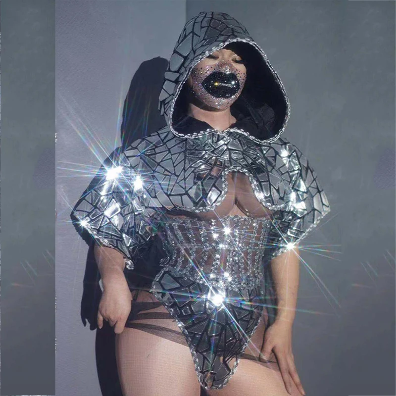 Silver AB Sequins Dancer Stage Show Outfit Women Rock Band Performance Wear Prom Party Reflective Sexy Bodysuit Costumes XS2053
Silver AB Sequins Dancer Stage Show Outfit Women Rock Band Performance Wear Prom Party Reflective Sexy Bodysuit Costumes XS2053