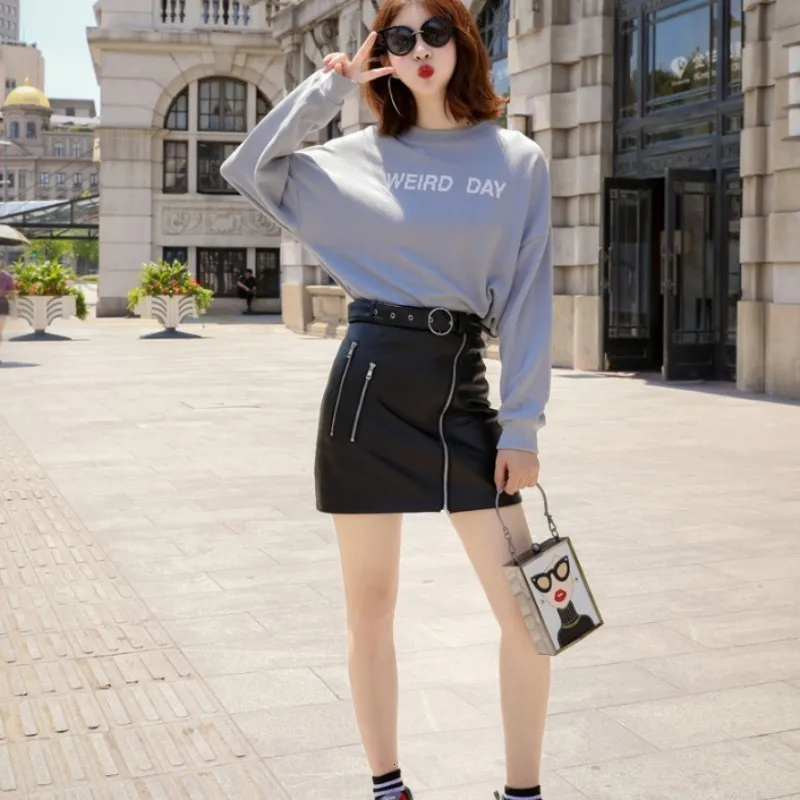Sexy Mini Skirt Women Top Quality Sheepskin Genuine Leather Skirt Office Lady A Line Belt Slim Fit High Waist Skirts Streetwear
Sexy Mini Skirt Women Top Quality Sheepskin Genuine Leather Skirt Office Lady A Line Belt Slim Fit High Waist Skirts Streetwear