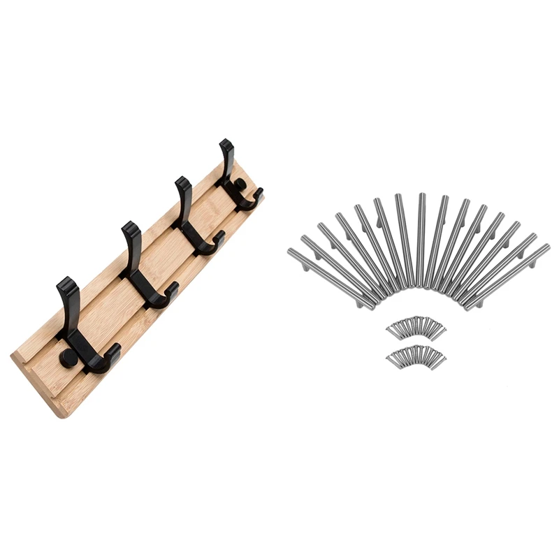 1X Bedroom Coat Rack Clothes Hanger Hooks Closet Wooden Hat Racks & 15Pcs Furniture Handles Cabinet T Pulls Handles
1X Bedroom Coat Rack Clothes Hanger Hooks Closet Wooden Hat Racks & 15Pcs Furniture Handles Cabinet T Pulls Handles